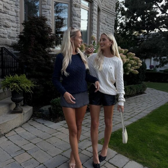 Authentic Green Polo Ralph Lauren Cable Knit Sweater with Red Pony Size X Large - Picture 8 of 10